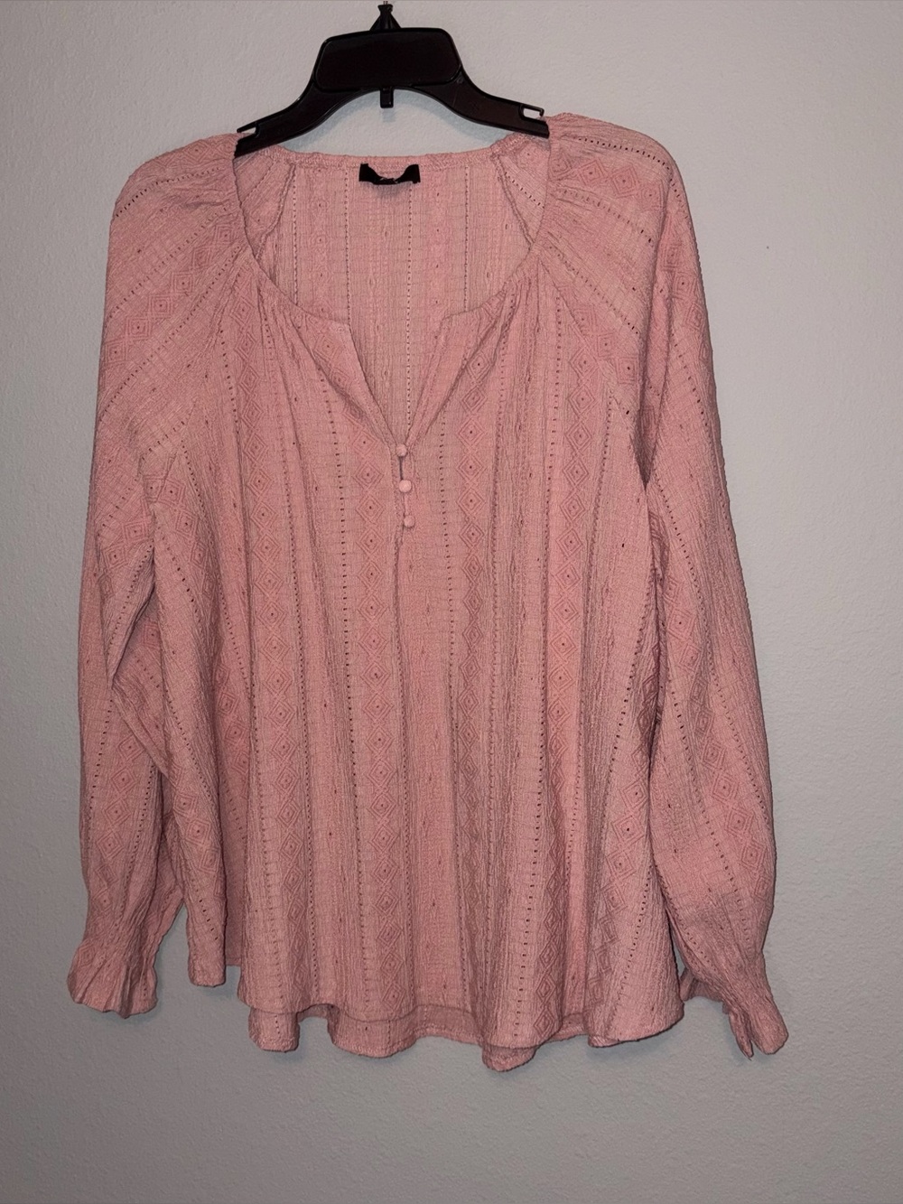 Frye Dusty Rose Eyelet Top Size XL